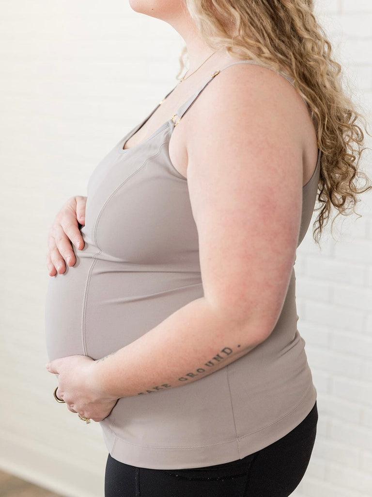 BUSTY Amelia Pumping & Nursing Compression Tank - Full Length Tank top cami DAVIN&ADLEY 