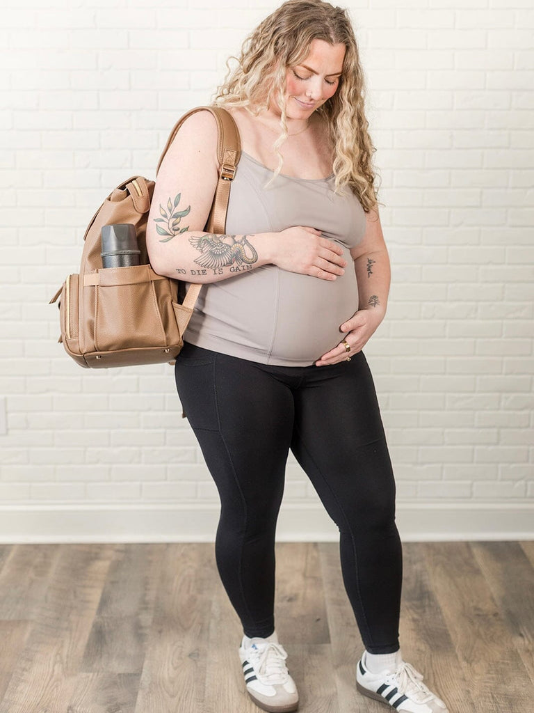 BUSTY Amelia Pumping & Nursing Compression Tank - Full Length Tank top cami DAVIN&ADLEY 