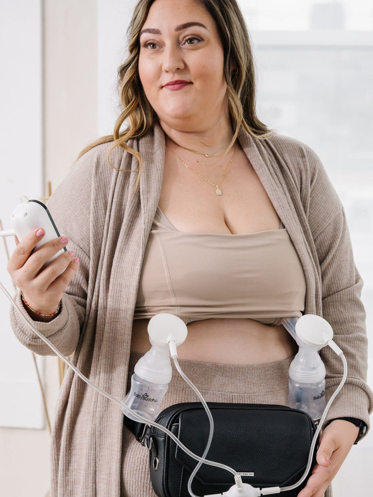 BUSTY Amelia Pumping & Nursing Compression Tank - Full Length Tank top cami DAVIN&ADLEY S Busty SAND 