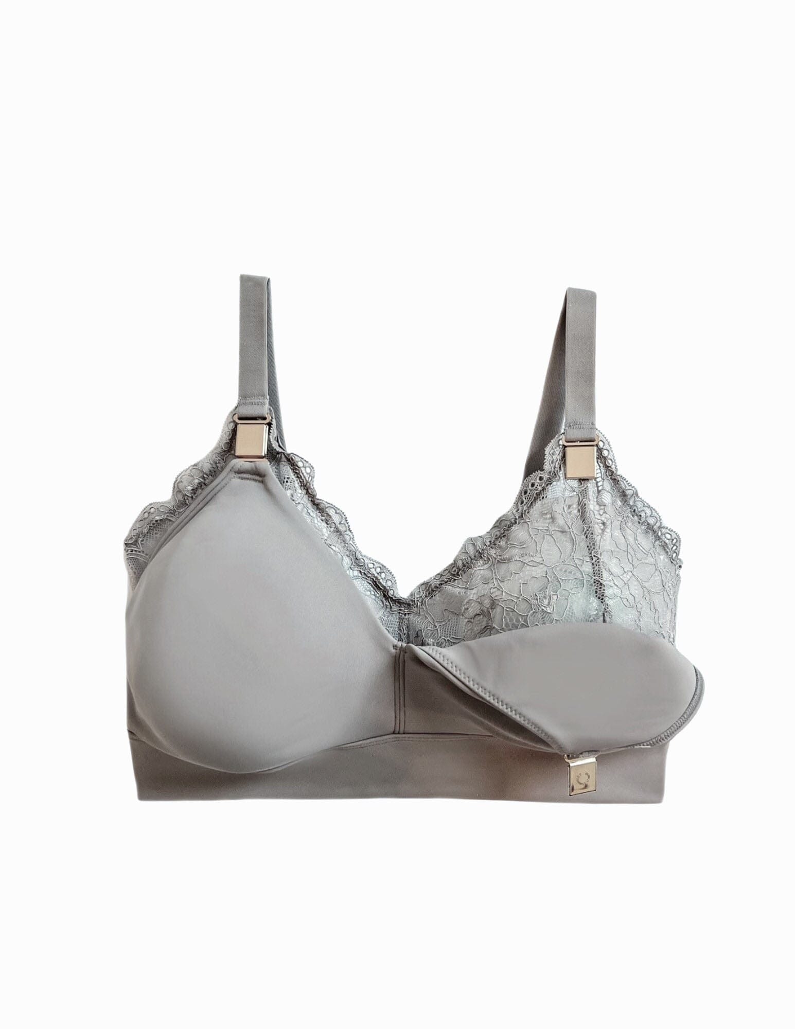 Ella Maternity & Nursing Lace Bralette for busty moms - magnetic clips ...