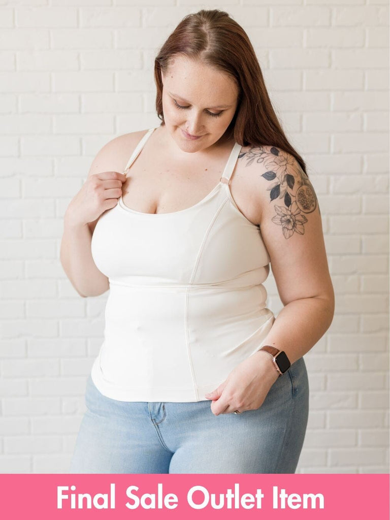 Cream Amelia Tank - 2nd quality (Final Sale) Tank top cami Davin & Adley Cream 