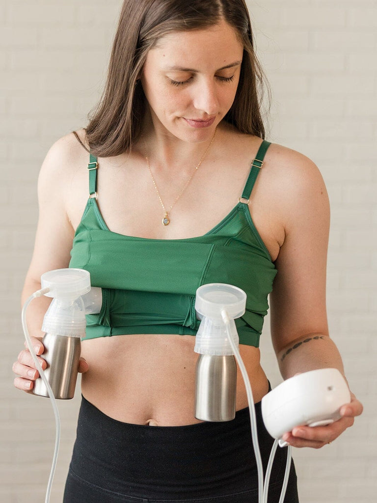 [LACE BACK] Amelia Pumping & Nursing Crop Cami - HOLIDAY BRA DAVIN&ADLEY 