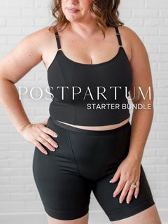 Postpartum Starter Bundle - (Amelia Cami, Mia Boxer & Paisley Liner) BRA Davin & Adley 