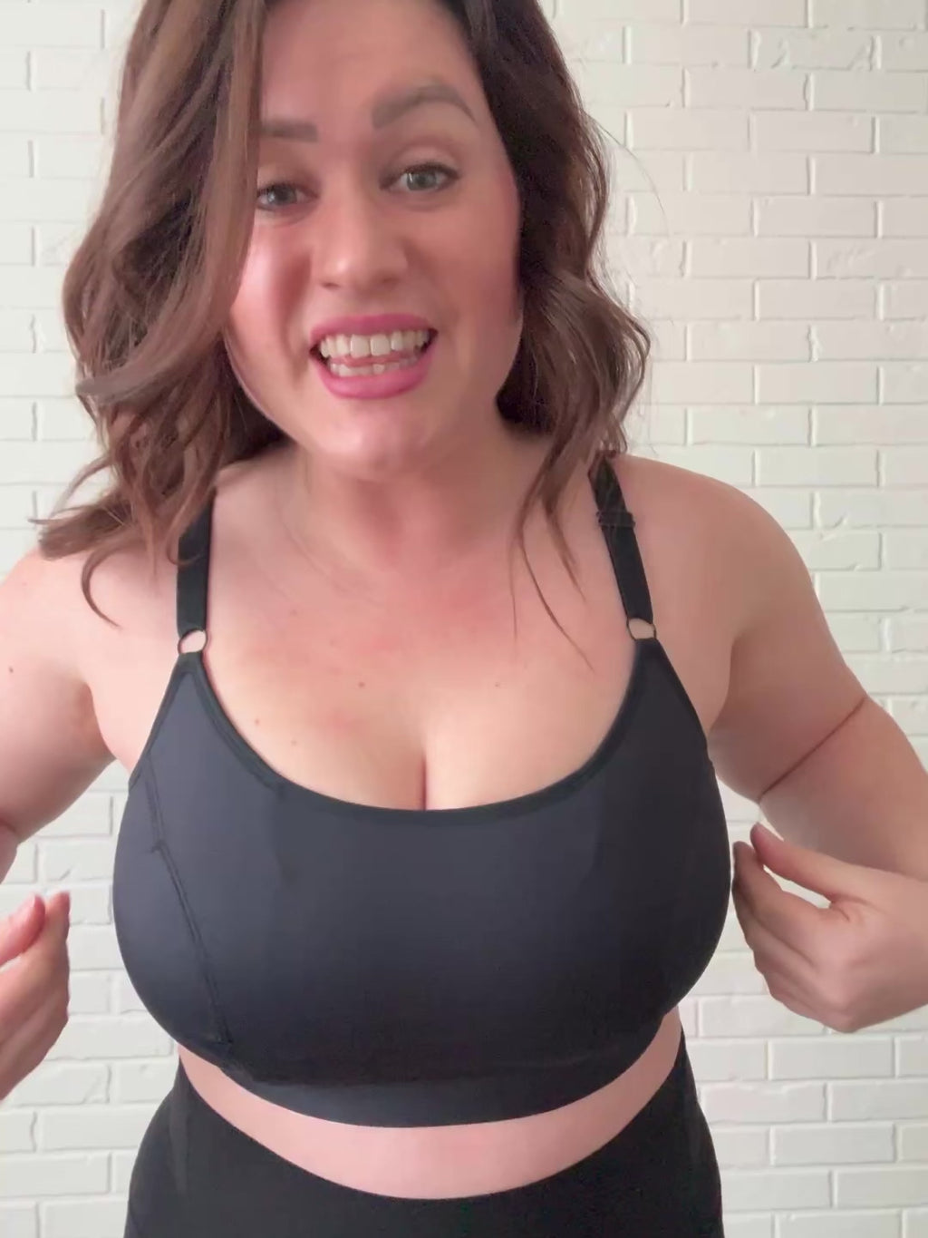 Demo video of the Amelia Bralette for pumping and nursing in Black. This is an everyday bra for lounge and sleep but also a sports bra