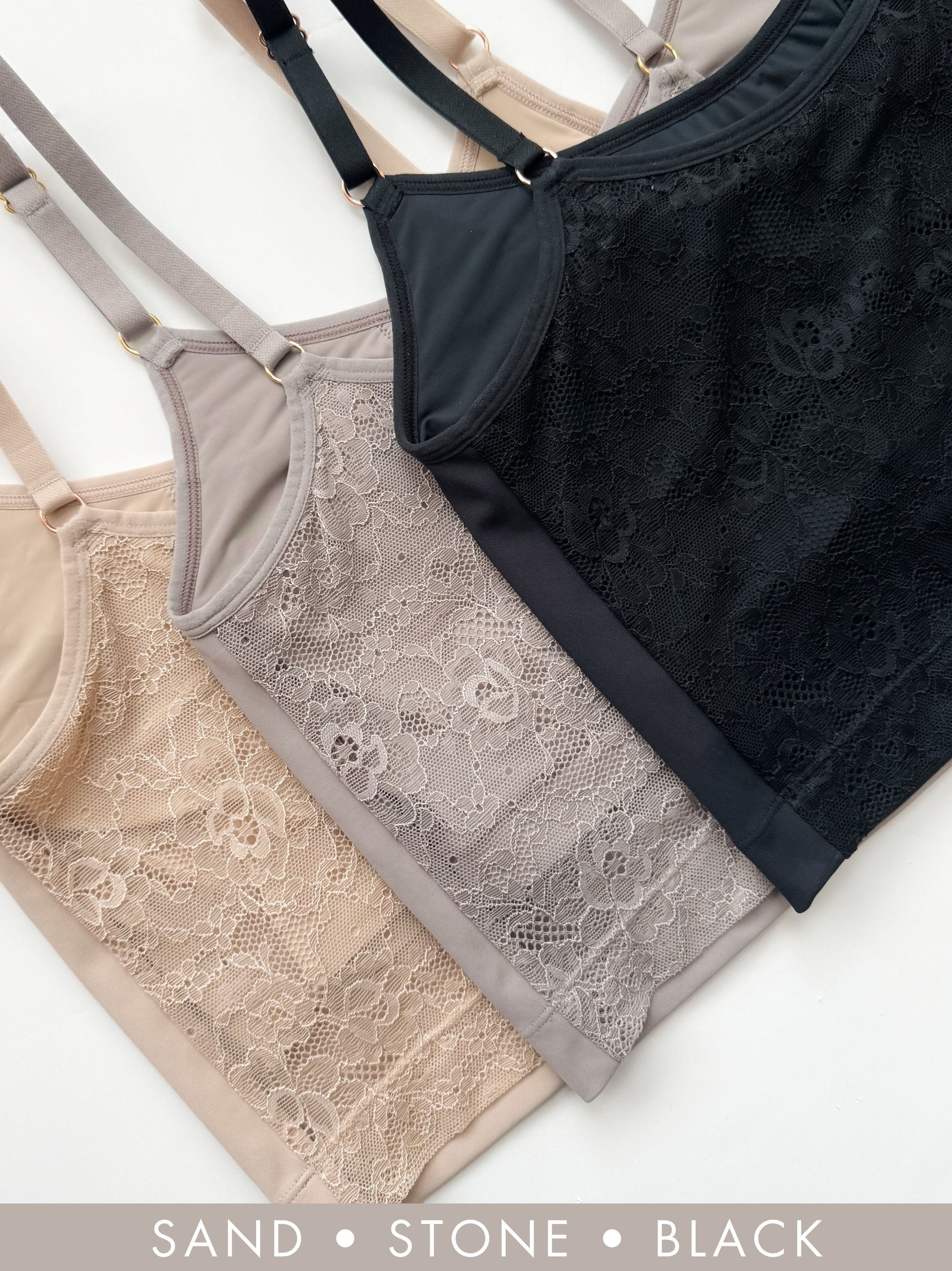 トップス BAMBI WATER BRA IN SARA CAMISOL M2 signature-neutral-amelia-crop-