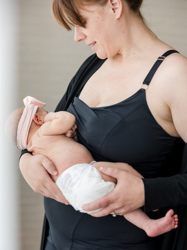 [SOLID BACK] Amelia Pumping & Nursing Crop Cami - 2 Pack BRA Davin & Adley 