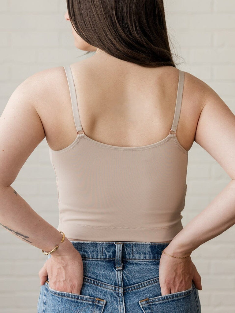 [SOLID BACK] Amelia Pumping & Nursing Crop Cami BRA DAVIN&ADLEY 
