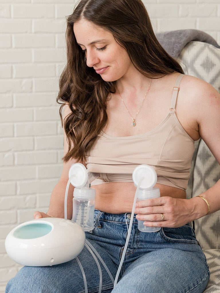 [SOLID BACK] Amelia Pumping & Nursing Crop Cami BRA DAVIN&ADLEY 