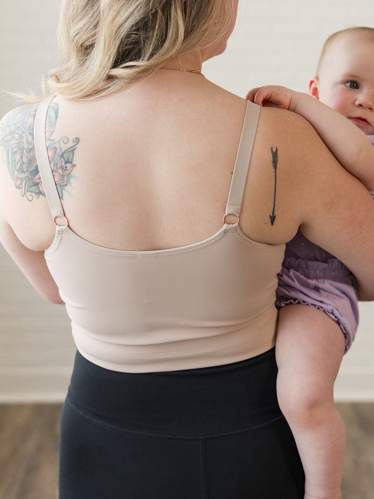 [SOLID BACK] Amelia Pumping & Nursing Crop Cami BRA DAVIN&ADLEY 