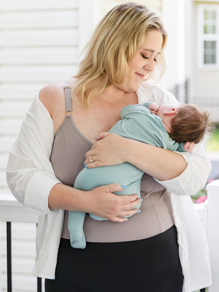 [SOLID BACK] Amelia Pumping & Nursing Crop Cami BRA DAVIN&ADLEY 
