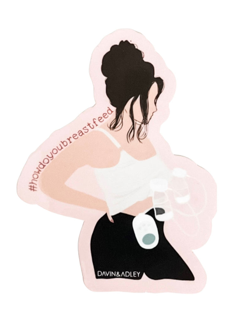 Breastfeeding Stickers Davin & Adley Pumping- Light Skintone 