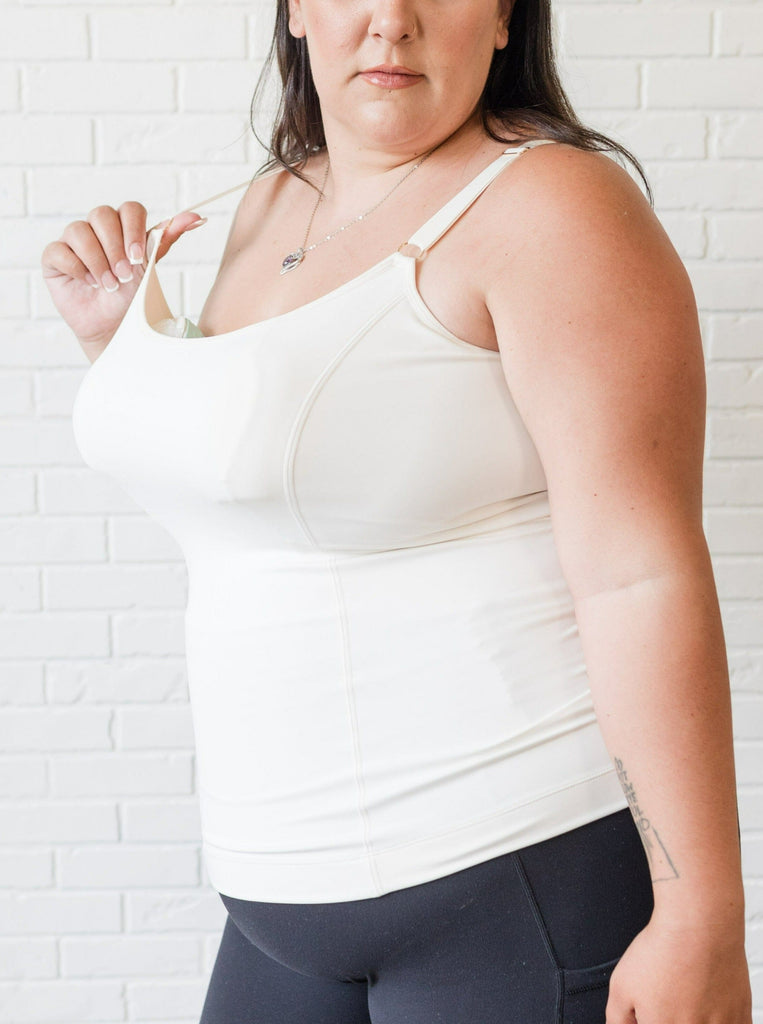 BUSTY Amelia Pumping & Nursing Compression Tank - Full Length Tank top cami DAVIN&ADLEY 